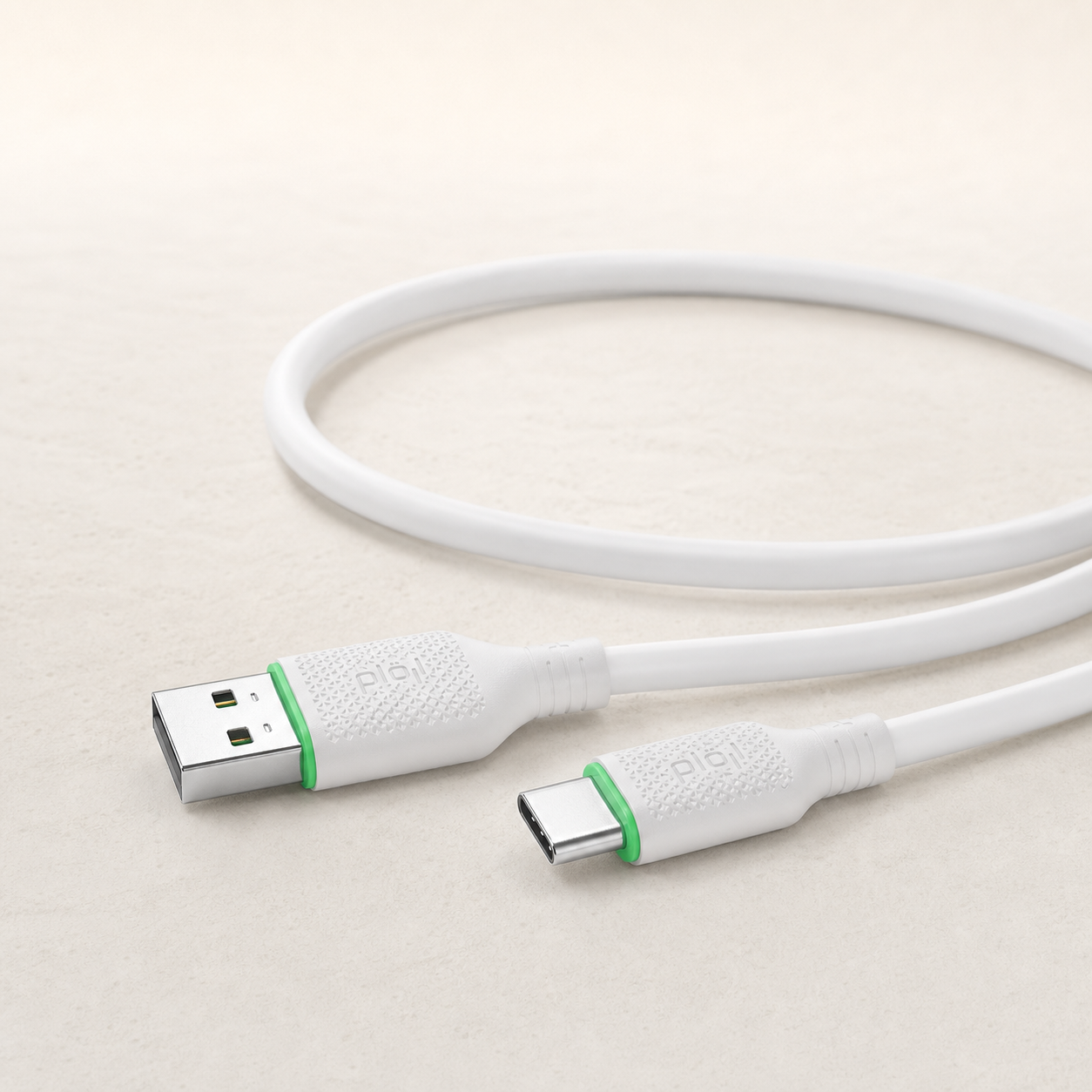 كابل USB-A إلى Type-C أبيض